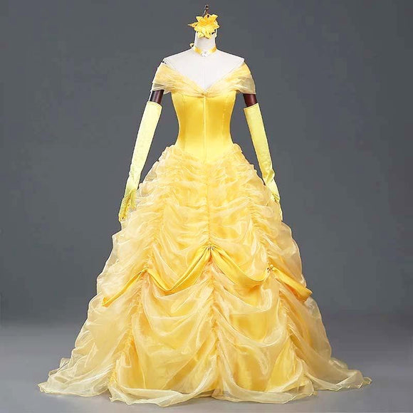 Beauty and The Beast Belle cosplay party dress 