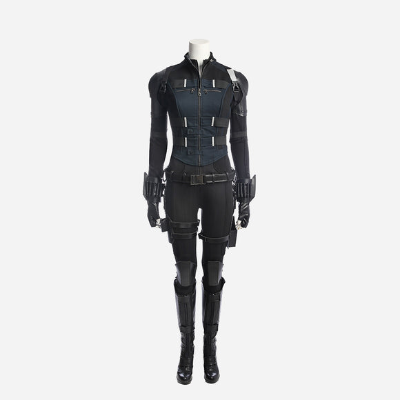 Avengers 3 Infinity War Natasha Black Widow cosplay costume Halloween costume women black jumpsuit