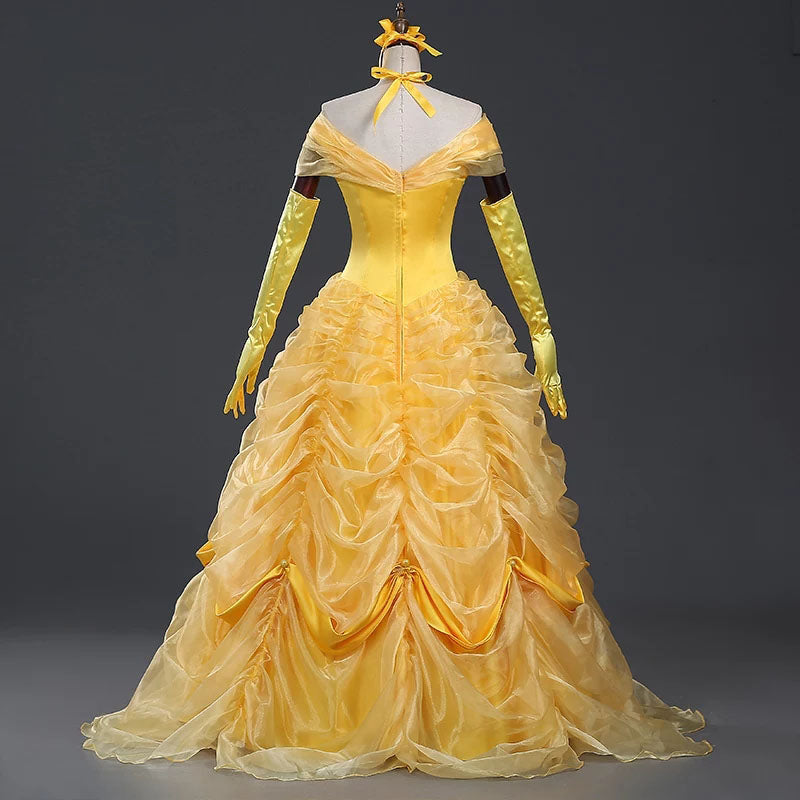 コスプレ衣装 Greeting Dress Beauty and the Beast ver. Beauty and the Beast Belle Disney Cosplay Costume Yellow