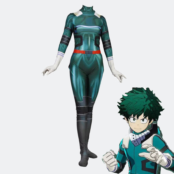 My Hero Academia Deku 3D printing bodysuit cosplay costume Halloween