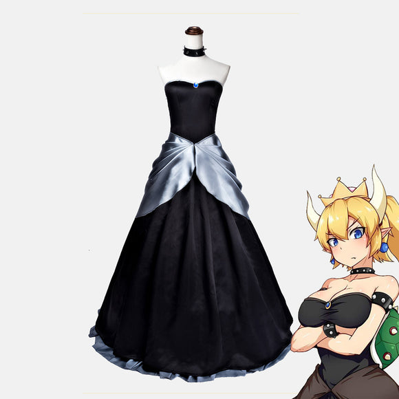 Super Mario Princess Bowsette costume game cosplay dress Halloween party